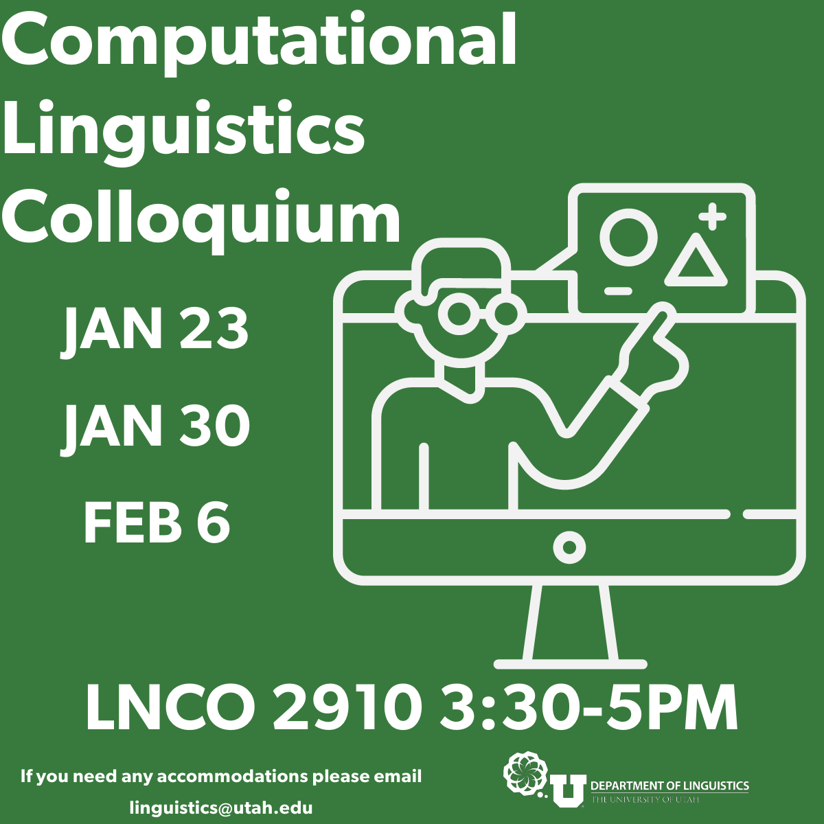 Colloquia Events Department of Linguistics The University of